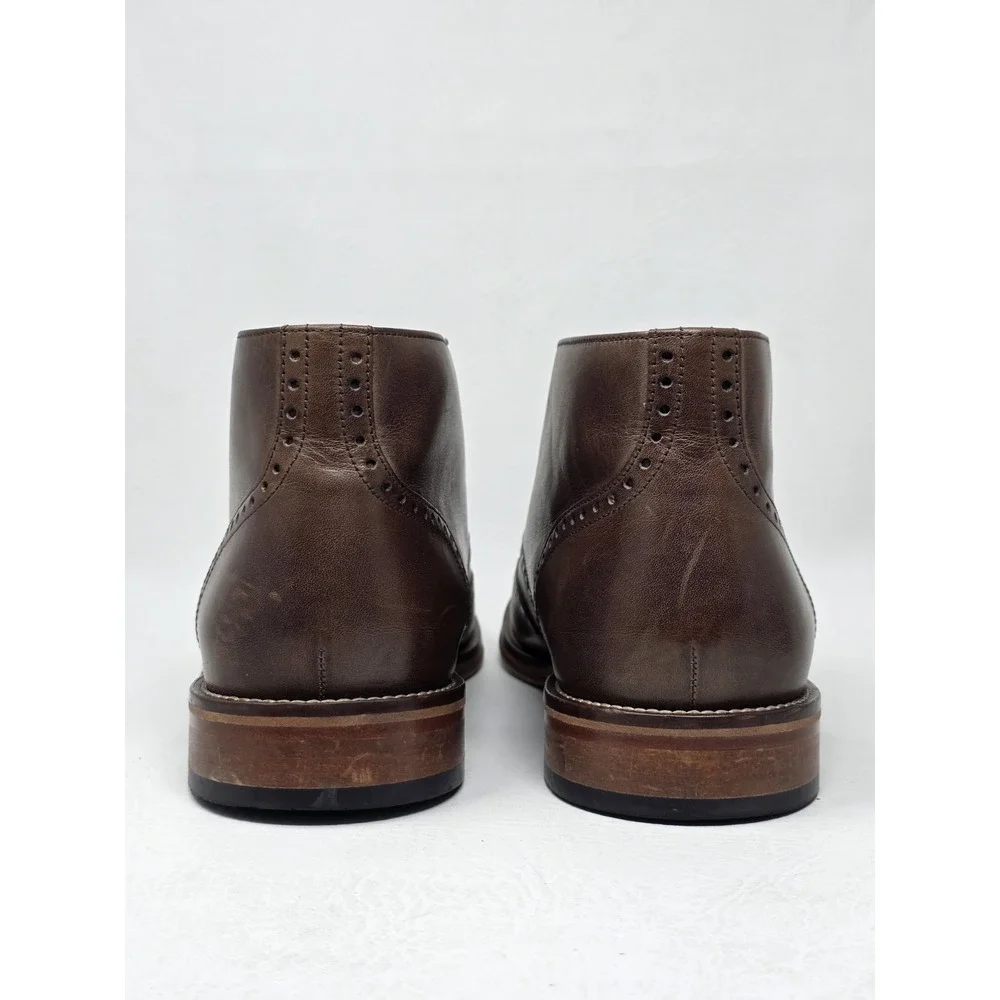 Johnston & Murphy Men's Brown Leather Wingtip Chukka Ankle Boots Size 10.5 M